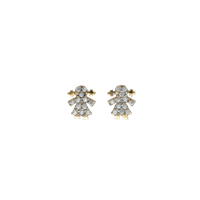 Ohrringe Damiata Gioielli Kind in Gelbgold Zircone 321/102/1 - 321/102/1